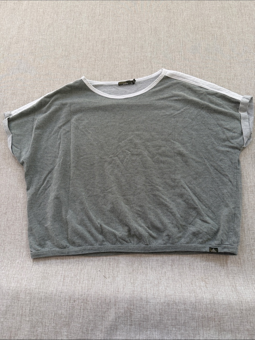 Prana‎ Zosia Green Boxy Crop Top Womens Size XL Knit